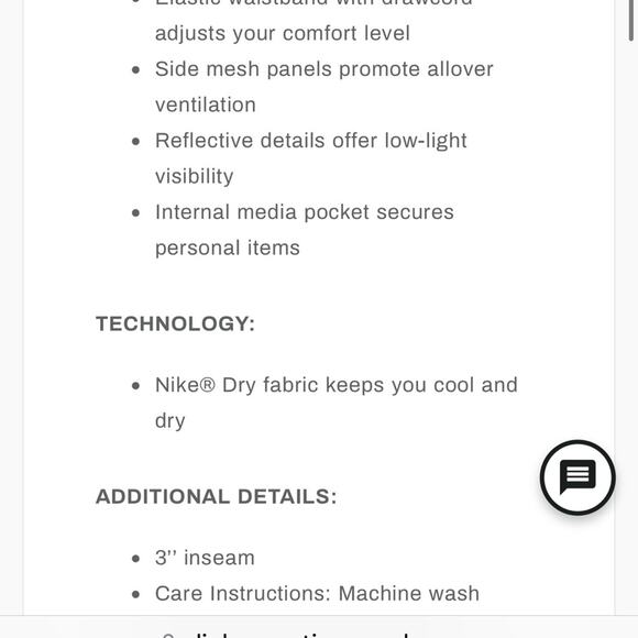 NEW Nike Shorts Tempo Running/Training Dri-Fit Black/Heather Gray Womens Small - Picture 7 of 7